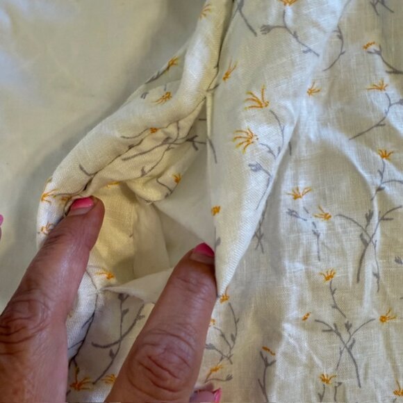 CYNTHIA ROWLEY 100% Linen Floral Halter Dress Boho Size XS Summer Lightweight - Picture 8 of 8